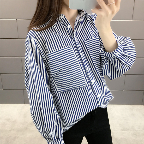 Csíkos női ing - széles modell két színben