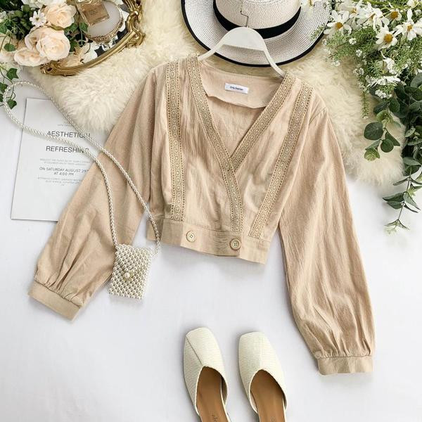 Stílusos női blúz V-nyakkal, öt színben