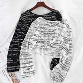 Casual γυναικεία μπλούζα σε μαύρο και άσπρο χρώμα  με γράμματα