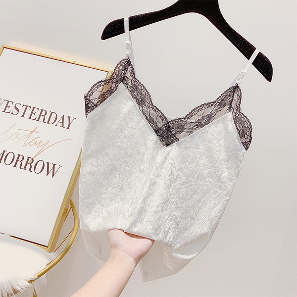 Модерен дамски потник с дантела от кадифе в няколко цвята