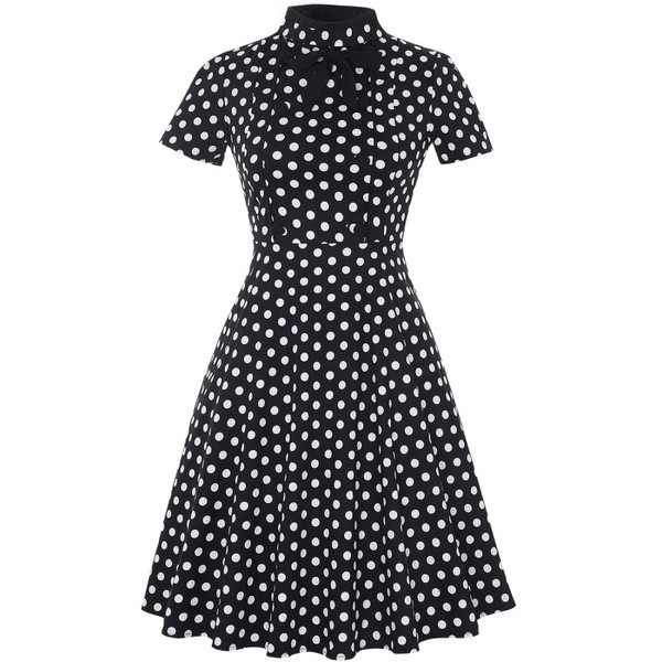 Модерна  дамска рокля с къс ръкав и О-образно деколте в два цвята 