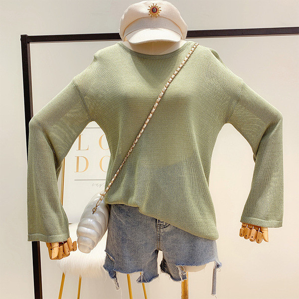 Дамски пуловер с връзки на гърба в няколко цвята