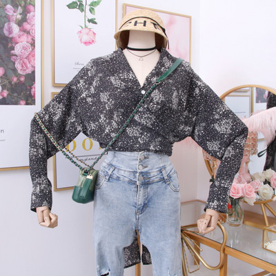 Модерна дамска риза с флорални мотиви и връзки в няколко цвята