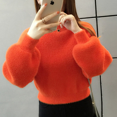 Pulover de iarna de dama cu guler polo inalt in mai multe culori