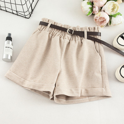 Къси дамски панталони в няколко цвята с висока талия и джобове