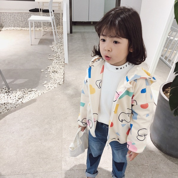 Нов модел детски суичър с качулка и цип за момичета