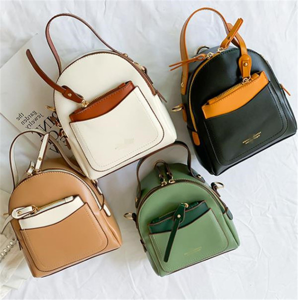 Модерна дамска раница в четири цвята от еко кожа и цип