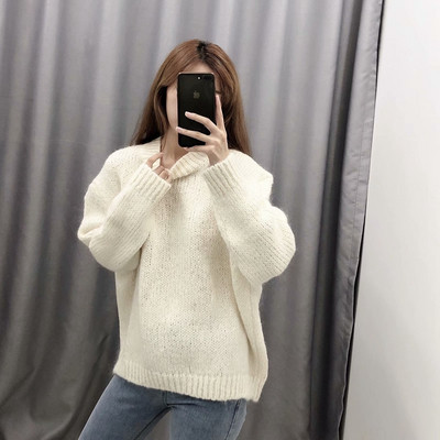 Ежедневен дамски пуловер с дълъг ръкав - три цвята