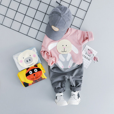 Нов модел модерен бебешки комплект за момчета от две части панталон + блуза в няколко цвята