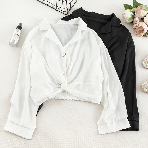 Ежедневна дамска риза в пет цвята с копчета