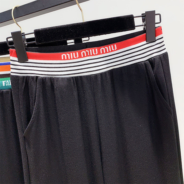 Дамски широк панталон с ластик в два цвята