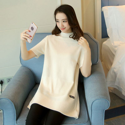 Дамски есенно-зимен пуловер с 3/4 ръкав в няколко цвята 