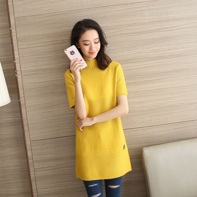 Дамски есенно-зимен пуловер с 3/4 ръкав в няколко цвята 