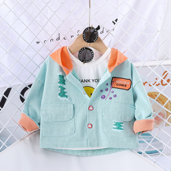 Нов модел бебешко яке за момчета с качулка и копчета в няколко цвята