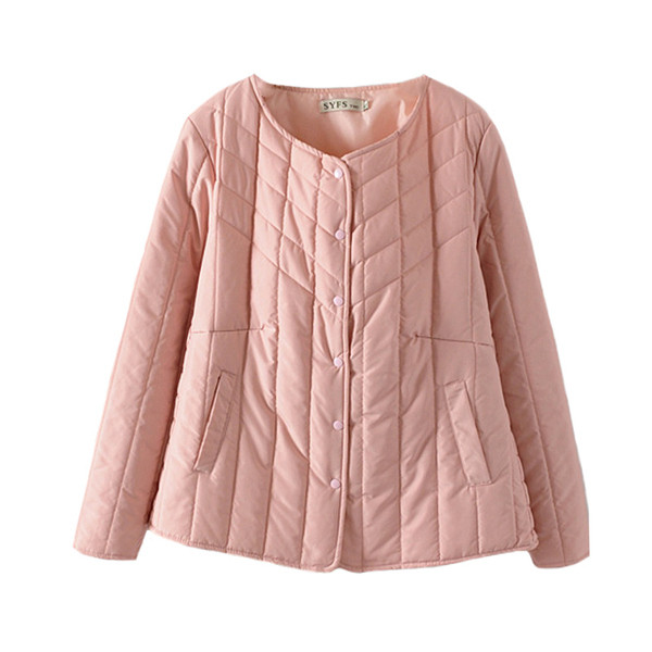 Есенно дамско яке с джоб и копчета в няколко цвята 