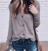 Pulover de dama modern cu nasturi in mai multe culori