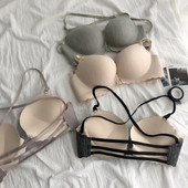 Дамски сутиени с кръстосани презрамки в няколко цвята