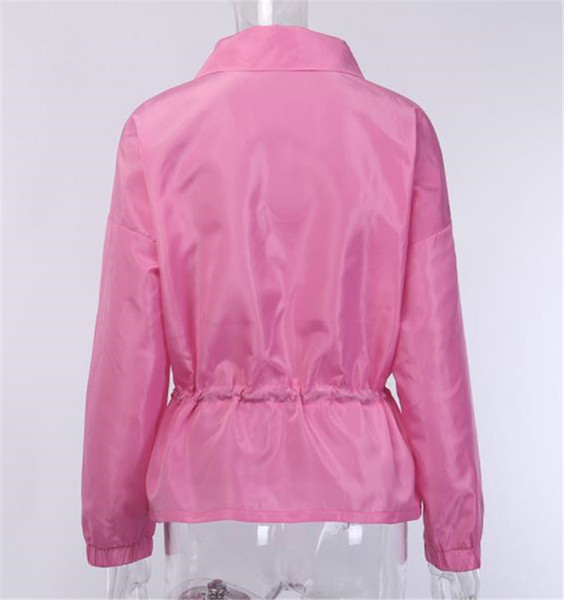 Дамско ежедневно яке с цип в бял и розов цвят