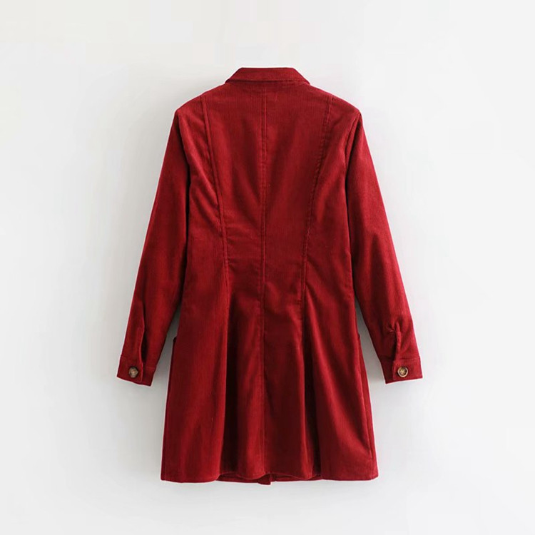 Ежедневна къса дамска рокля с копчета - втален модел