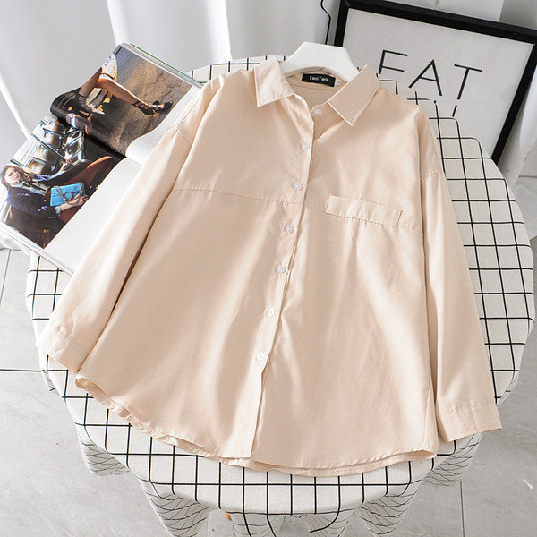 Ежедневна дамска риза с класическа яка и копчета в три цвята 