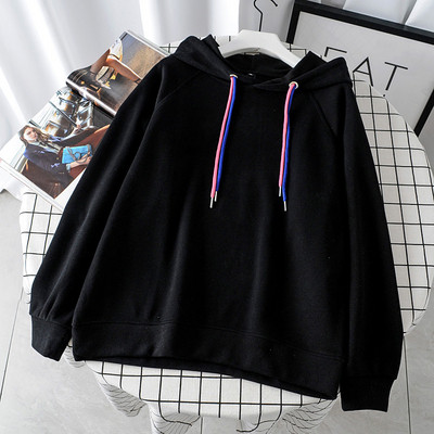 Ежедневен дамски суичър с връзки и качулка в няколко цвята