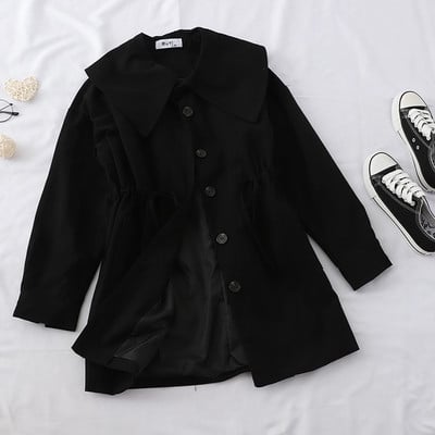 Есенно дамско яке с връзки на талията и джобове в няколко цвята