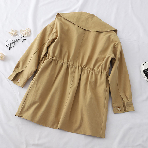 Есенно дамско яке с връзки на талията и джобове в няколко цвята