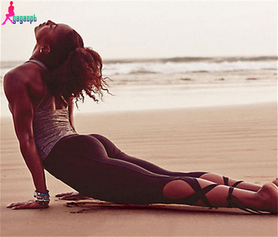 Спортен дамски дълъг клин с връзки в два цвята