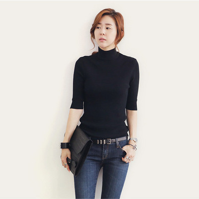 Модерно дамско поло с 3/4 ръкав в няколко цвята