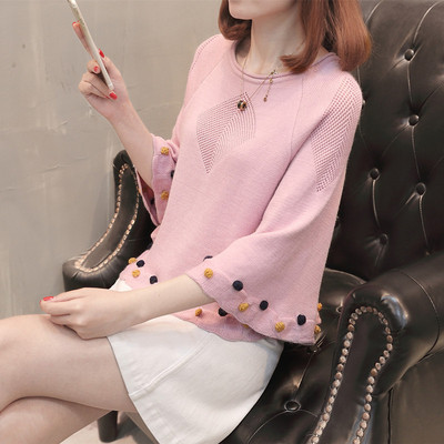 Нов модел дамска блуза с широк ръкав в няколко цвята