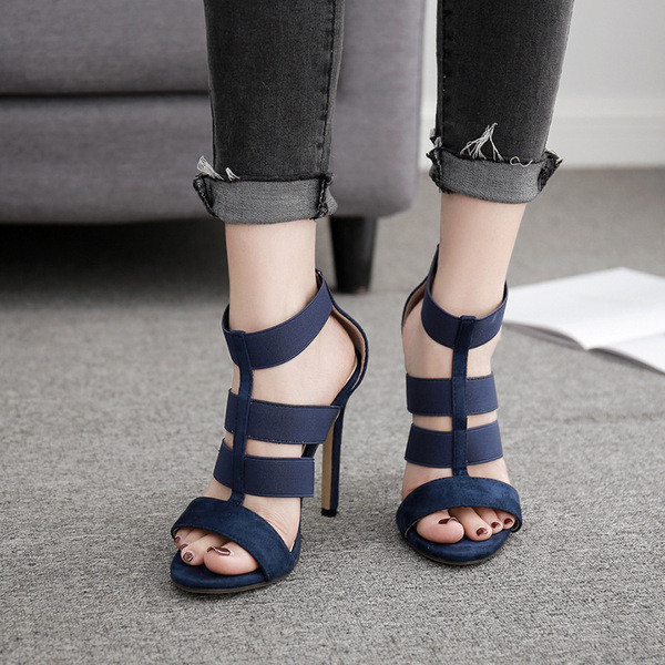 Модерни  дамски  обувки на висок ток в два цвята 