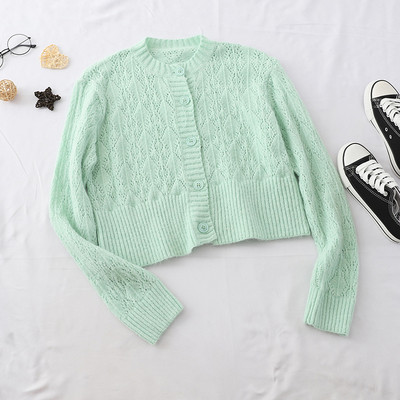 Модерна дамска жилетка с копчета в пет цвята