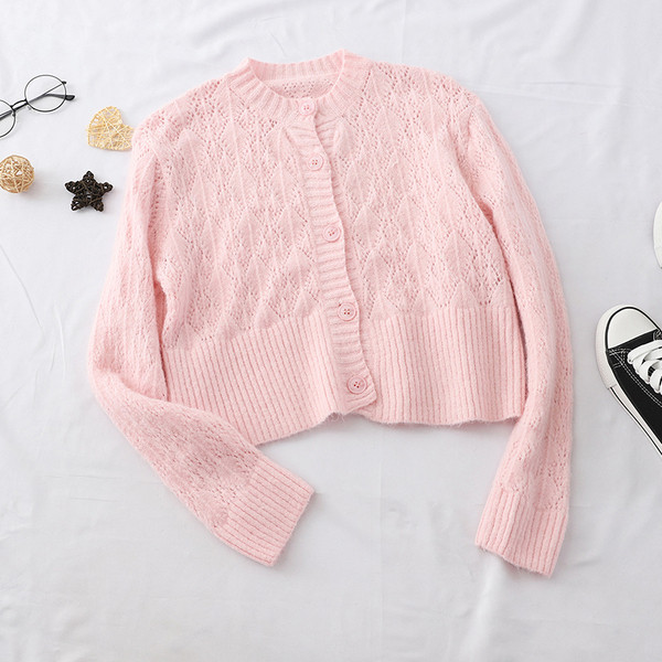 Модерна дамска жилетка с копчета в пет цвята