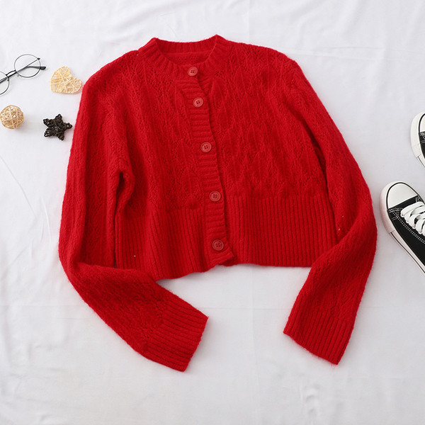 Модерна дамска жилетка с копчета в пет цвята