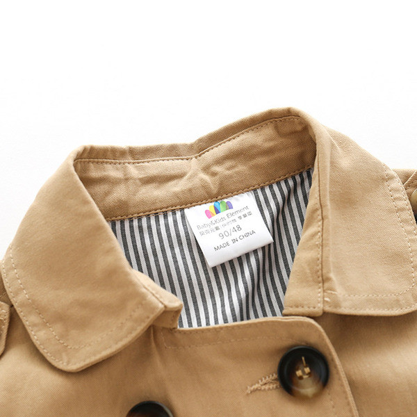 Нов модел детско яке за момчета с копчета в кафяв цвят