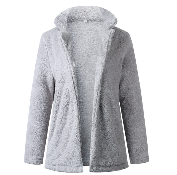 Модерно дамско зимно яке с копчета в три цвята