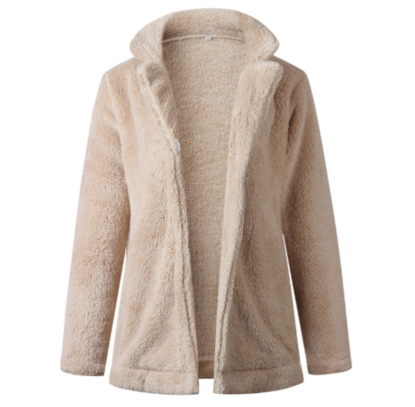 Модерно дамско зимно яке с копчета в три цвята