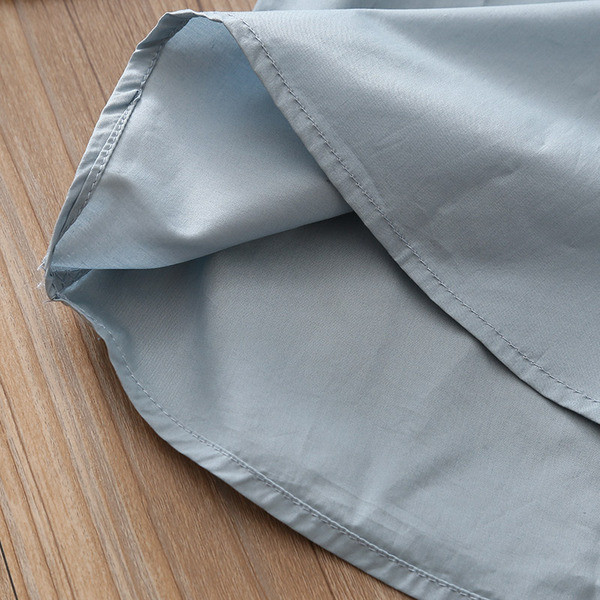 Нов модел актуална детска риза с дълъг ръкав в бял и син цвят