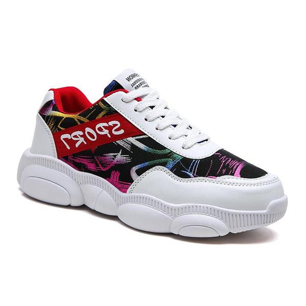 Мъжки ежедневни маратонки с цветна шарка в три цвята 