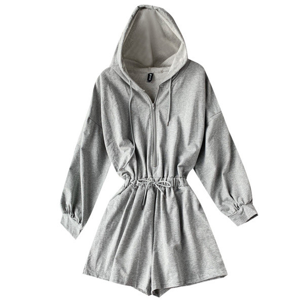 Ежедневен дамски гащеризон с яка и връзки на талията в няколко цвята