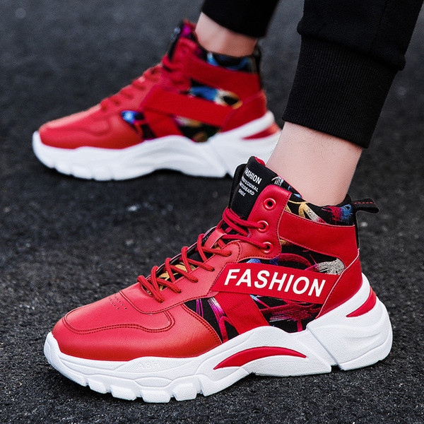 Ежедневни мъжки маратонки в четири цвята с надписи 