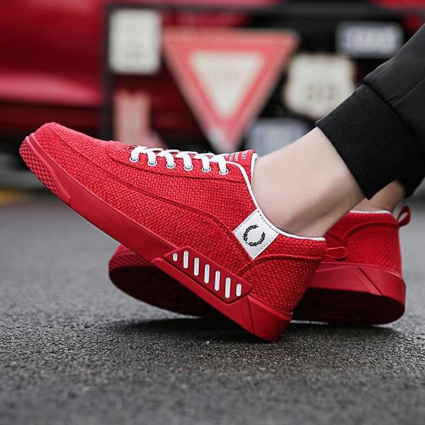 Ежедневни мъжки кецове с връзки и дебела подметка в няколко цвята 