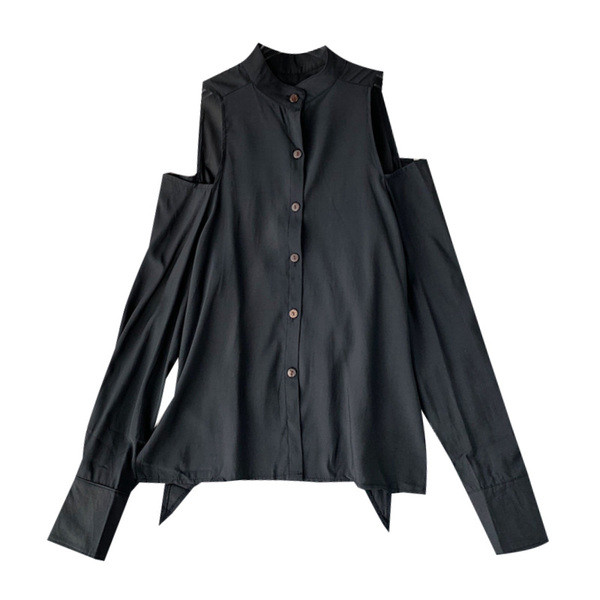 Дамска риза с О-образно деколте и отворени рамене в няколко цвята