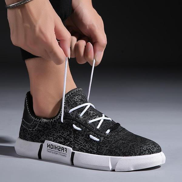 Ежедневни мъжки кецове с връзки в два цвята 