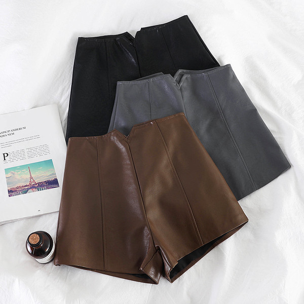 Модерен дамски панталон от еко кожа-в три цвята