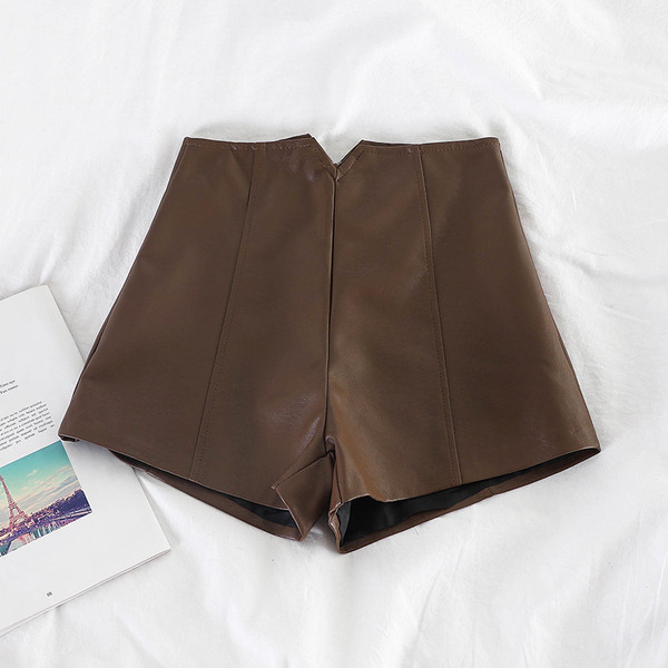 Модерен дамски панталон от еко кожа-в три цвята