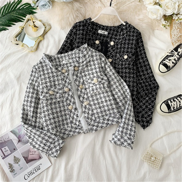 Модерно дамско сако в светъл и тъмен цвят