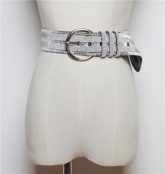 Нов модел дамски колан с лъскав ефект в два цвята