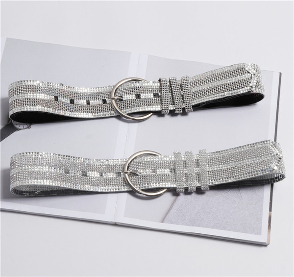 Нов модел дамски колан с лъскав ефект в два цвята