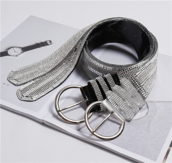 Нов модел дамски колан с лъскав ефект в два цвята